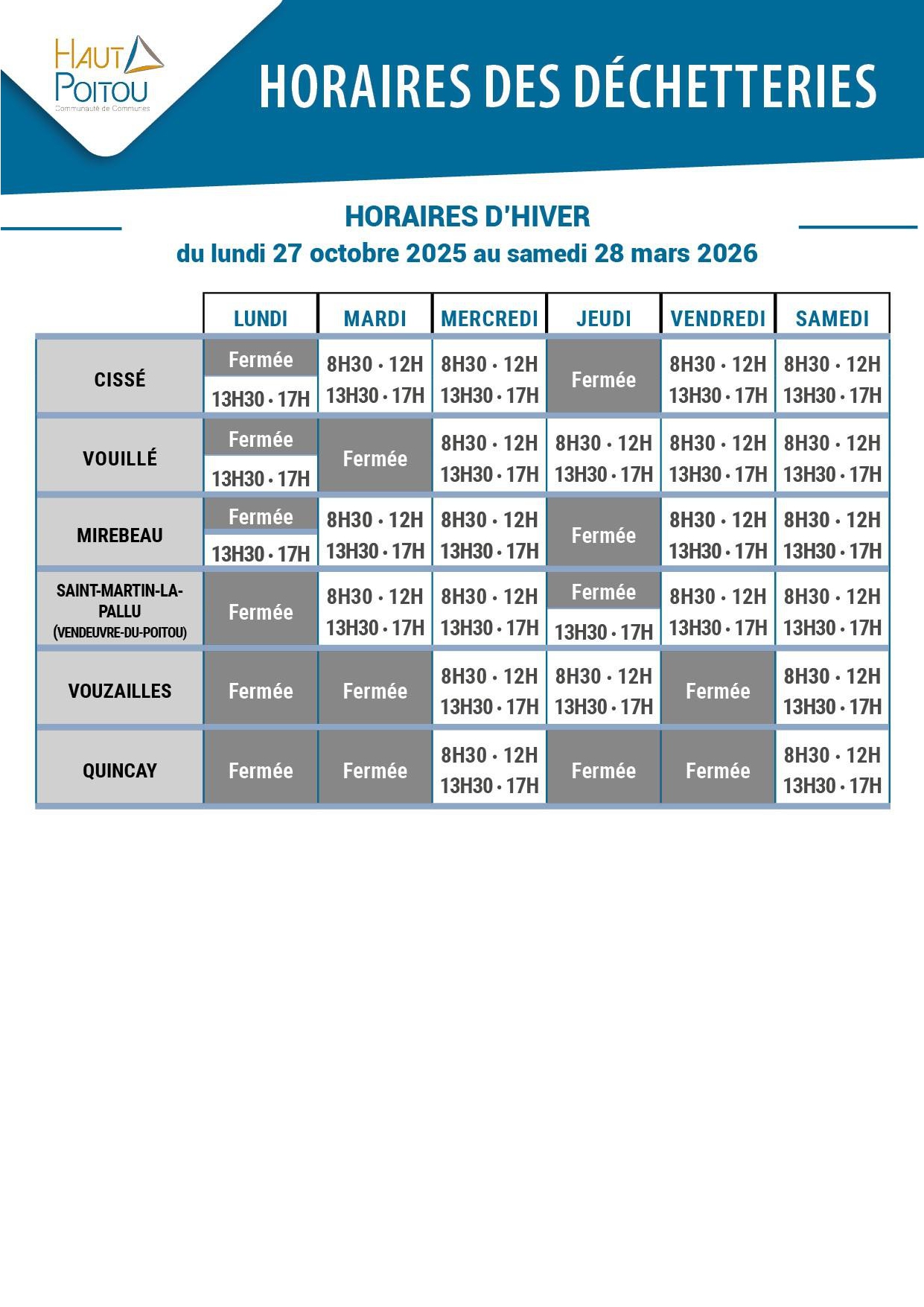HORAIRE